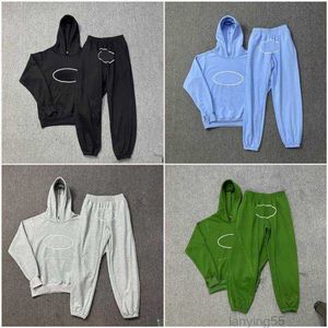 Mens Hoodies Sweatshirts Alcatraz Leisure Hooded Tröja Autumn and Winter Suit ben byxor huva kläder Ytacksuits