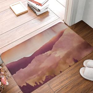 Dywany Red Mountain Print Doormat Kitchen Kitchen Dibet Door Mat Mat w sypialni w salonie dywan wystrój domu stopa