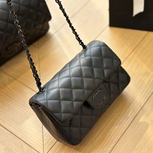 Clássico CF Crossbody Bag Marca Designer Luxo Bolsa De Ombro Mulheres Original Hardware Bolsa De Corrente Matte Logo Moda Bolsa De Couro Genuíno Grande Capacidade Diamante