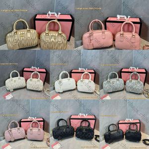 2024 Mode Miui Tasche Designer Bowling Square Umhängetasche Damen Hobo Luxus Handtaschen Cross Bodys Boston Tasche Designer Echtes Leder Clutch Tote Reisetaschen