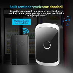 Doorbells Wireless Doorbell 280 Meters Range Alarm System M20 Household 52 Melody Anti-theft Magnetic Sensor Shop Cell BellH240316