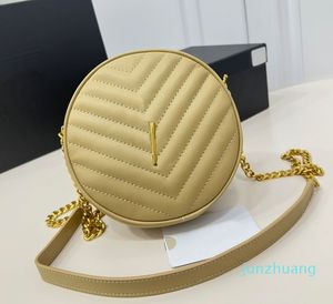 Round Cake Crossbody Bag Leather Fashion Letters Shoulder Bags Women Travel Luxury Handbags Versatile Phone Bag 17cm