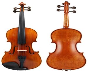 Nybörjare Glossy Lacquer Solid Wood Violin 44 34 14 Maple Back Spruce Wood Panel Violin Barn Studenter Fall Stum Bow Strings3829358