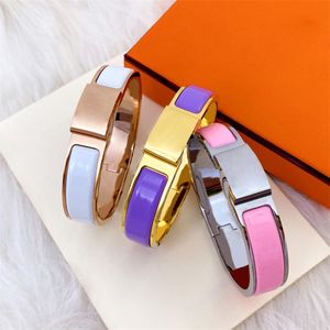 Clic pulseira bangles para mulheres designer jóias prata aço inoxidável 18k banhado a ouro charme clássico unisex viagem eventos formais presente designer pulseira pulseira