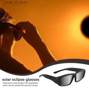Okulary przeciwsłoneczne imprezowe maski Multi funkcjonalne okulary widokowe blokujące UV odpowiednie dla dorosłych Czarne okulary zaćmienia odpowiednie dla astrofizyków H240316