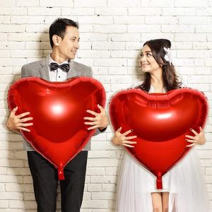 Parti Dekorasyonu 36inch Büyük Aşk Folyo Kalp Helyum Balon Düğün Doğum Günü Balonları Sevgililer Günü Globos Büyük Şişirilebilir Top