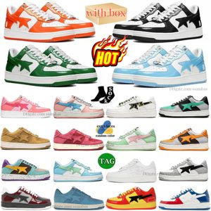 Bapestar Camouflage Skateboarding Scarpe casual Sta Low Nostalgic Blu Giallo Bianco Verde Panda Patent High Snobiety Rosa sk8 Arancione Marrone Grigio Uomo Donna Sneakers