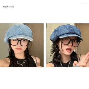 Berets Girls Elegant Painter Hat With Lovely Subculture Denims Gift For Girlfriend Jean Festive Po Props