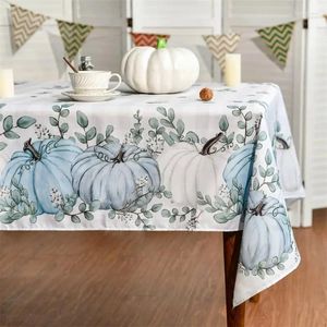 Table Cloth Pumpkin Green Autumn Leaf Rectangular Thanksgiving Tablecloth Wedding Party Dinner Decorative Cover