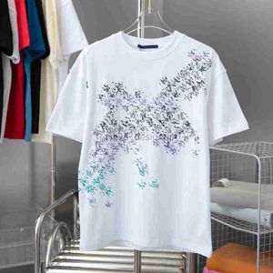 Luxury Designer Mens T shirts Letters embroidery Fashion Cotton Womens T-shirt Casual Loose High Quality Tees Short Sleeve Hip Hop Streetwear T Shirts Size S-5XL UU873