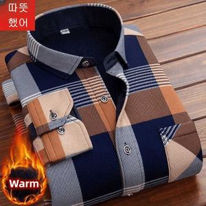 Męskie koszule męskie MENS Moda jesienna zima swobodna koszula z długim sle w kratę grube ciepłe sprężyn męskie swobodne wysokiej jakości miękkie miękkie koszulki