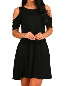 Grundlegende Casual Kleider Sexy Elegantes Kleid Vintage Off Schulter Kurze Sles Lose Kleid Frauen Einfarbig Mini Kleid Club Party vestidosC24315