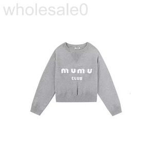 Women's Sweaters designer Physical exclusive version of Miao Jiamu new letter embroidery casual loose knit cardigan small fragrant jacket YFX5