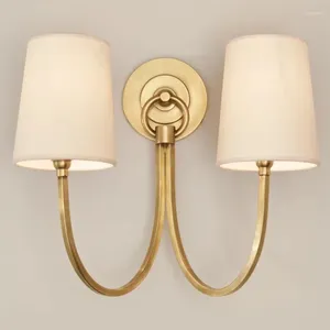 Wall Lamp Brass Light With Flex Shade Modern Bedside Black Lighting Bathroom Mirror Sconce