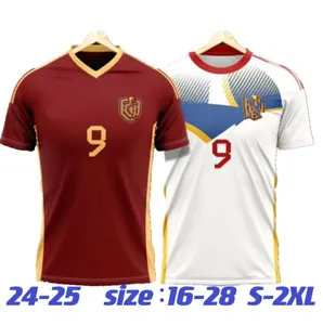 2024 2025 Venezuela Futebol Jerseys Kids Kit 24/25 National Team Football Shirt Men Home Red Away White Camisetas Copa América CORDOVA SOTELDO RINCON BELLO SOSA