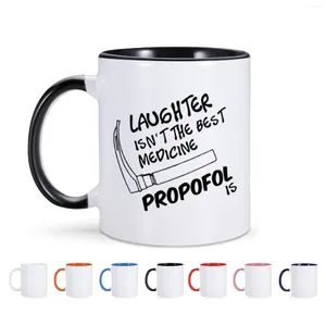 Mugs 11oz Novetly Ceramic Coffee Mug Laughter Is The Medicine Cup For Coworker Friend Home Family Present Multicolor Gift