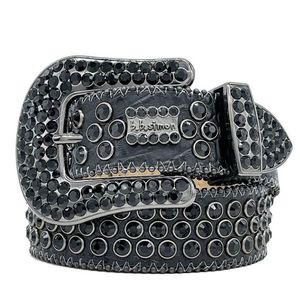 2023 Män kvinnor BB Simon Belt Luxury Designer Belt Retro Needle Buckle Belt 20 Color Crystal Diamond272R