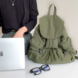 Bolsas japonesas de nicho coreano de nylon, mochilas minimalistas casuais, mochila de grande capacidade diária feminina de grande capacidade 240315