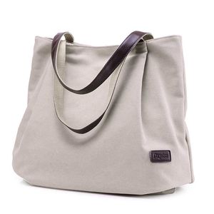 Korean Fashion Casual Large Capacity Canvas Bag Simple Versatile Fashion Women's One Shoulder Crossbody Bag 240315