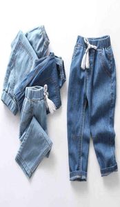 Lawadka sommar tunna barn pojkar flickor jeans byxor bomull barn pojke flickbyxor avslappnad denim hög kvalitet ålder för 210 år 21115613387