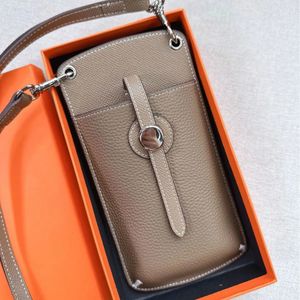 Style Premium Oryginalny skórzany sznurka na telefon komórkowy torba Fashio Crossbody Mini Torba telefonu Drop 240307