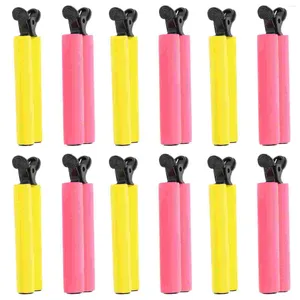 Hair Clips 12 Pcs Roller Perm Heat Insulation Clip Rods Hairdressing Curling Styling Tool Curlers Pad Household Barbershop Supply Home