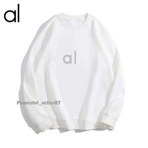 AL Women Yoga Outfit Perfectly Oversized Sweatshirts Sweater Loose Long Sleeve Crop Top Fitness Workout Crew Neck Blouse Gym 3606