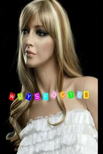 Fashion New Charm Women039s long Mix Blonde Curly Natural Hair wigs8053718