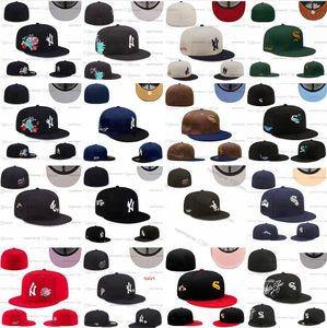 Neueste 40 Farben Herren-Baseballmützen, braune Blumen, rosa Rose, „Angeles All Teams Sport 2023 World Patched Full Closed Fitted Caps, genäht mit A SD-Buchstaben Nz23-3