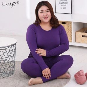 Placowear Plus Boyut M5XL Sıcak Termal İç Giyim Setleri Sweetwear Seksi Bayanlar