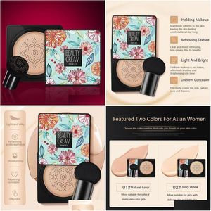 Concealer Bioaqua Images Bb Air Cushion Cc Cream Foundation Mushroom Head Whitening Waterproof Brighten Face Base Tone Korean 240229 D Dhnai