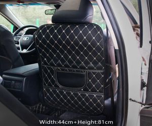 Autocovers Interior Accessories PU Leather Car AntiKick Mats Auto Seat Back Protector Cover Car Back Seat Organizer with Storage 7159551