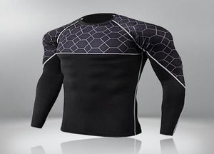 Men039s TShirts Outdoor Mens Quick Dry Fitness Compression Long Sleeve Baselayer Body Under Shirt Tight Sports Gym Wear Top Me2978201