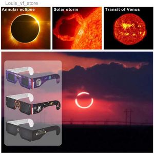 Solglasögon 20st Solar Eclipse Viewing Glasögon ISO Certifierade pappersram Glasögon Direkt solvisningsglasögon Childrens Glasögon H240316