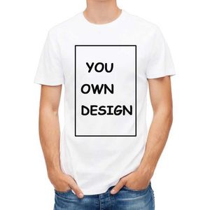 Men's Casual Shirts 2022 Picture processing High Quality Customized Men T shirt Print Your Own Design / QR code /photo casual tshirtC24315