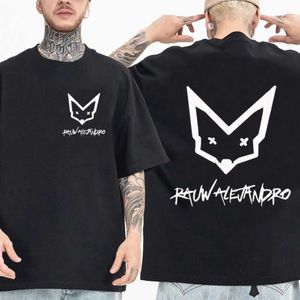 Mäns casual skjortor rauw alejandro t-shirts man kvinna kläder mode harajuku o-hals korta slogsc24315