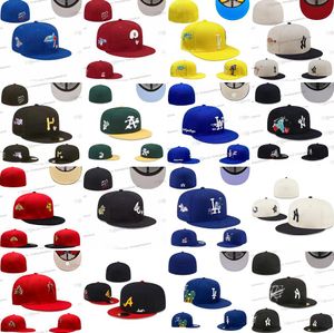 33 Colors Men's Baseball Fitted Hats Classic Black Hip Hop Chicago Sport Full Closed Designer Caps baseball cap Chapeau Stitched A SD Lettter Love Hustle LA Oc17-03