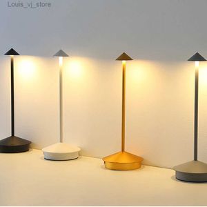Table Lamps Arrow table lamp LED rechargeable table lamp portable all aluminum bedside lamp restaurant bar atmosphere night lamp YQ240316