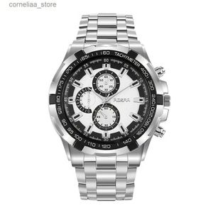 Andra klockor Relogio Masculino Rosra Es Mens Business Steel ES Decorative Dial Sports Quartz ES Billiga saker Y240316