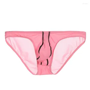 Underpants 1PC Ice Silk Knickers Nylon Panties Underwear Briefs U Bulge Quick Dry Men Elastic