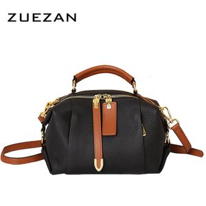 2 compartimentos com zíper 2 alças espaçosa bolsa feminina couro genuíno saco do mensageiro feminino ombro cross-corpo saco d360 240314