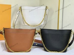 Lås och promenad hink väska designer kvinnor knopp lås handväska kedja på lyxiga lady axel crossbody väskor m24638 m24006