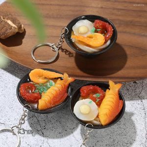 Portachiavi Ramen Noodle Portachiavi Sushi giapponese Udon Ciotola Borsa Ciondolo Regalo Casa da gioco per bambini Giocattoli