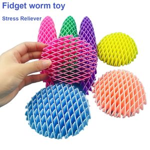 Fidget solucan oyuncak elastik ağ patlama deformasyonu fidget oyuncak palmiye oyun anksiyete rahatlama oyuncakları çocuklar için yetişkin oyuncakları