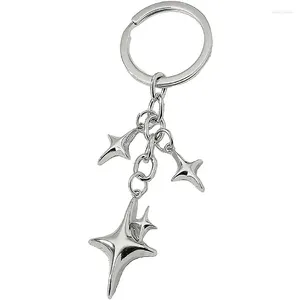 Keychains Y2K Star Moon Metal Key Rings for Women Men Friendship Gifts Handbag Decoration Handgjorda smycken