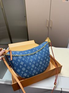 Cadılar Bayramı Hobo Moon Bag Bezelye Moda Denim Omuz Torbası Debriyaj Çanta Lüks Tasarımcı Çanta Tote Çanta Çapraz Koyu Paketleri