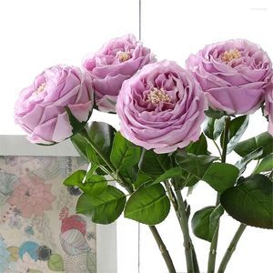 Dekorativa blommor Artificial Ornamental Plant Rose Crassula Obliqua False Bonsai Home Office Dekorera