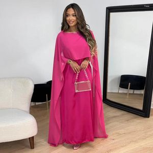 Casual Dresses 2024 Autumn Latest Style Solid Young Sexy Chifon Faicycore Round Neck Full Sleeve Nature Fashion Women Long Loose Dress