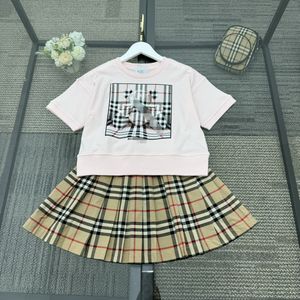 BBR2024 High end baby clothes Girls' dress shirt pleated short skirt kids designer clothes baby girl dress Polo dress Primary school dress size 110-160cm