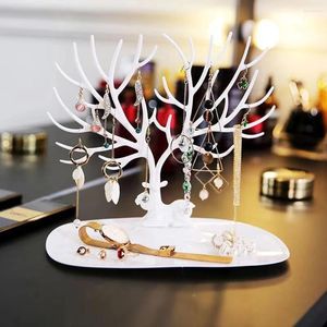 Hooks Antlers Jewelry Display Stojak Naszyjnik Kolczyki Kolczyki Tacka Stojak Pulpit Makijaż Organizator Półki